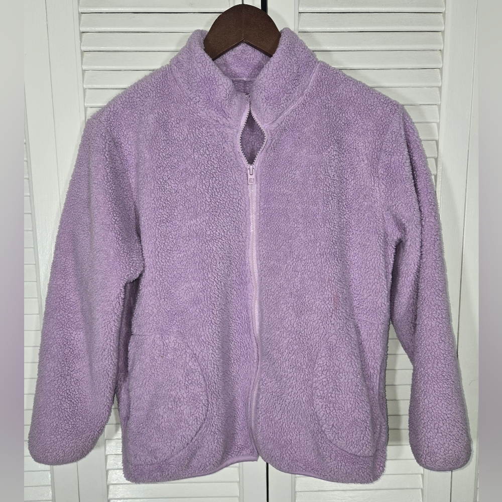No Label Light People Full Zip Long Sleeve Pockets Fleece Jacket Sz 12